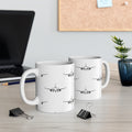 Aviation Pattern Mug - Airplane 11oz Coffee Cup for Pilots & Travel Lovers