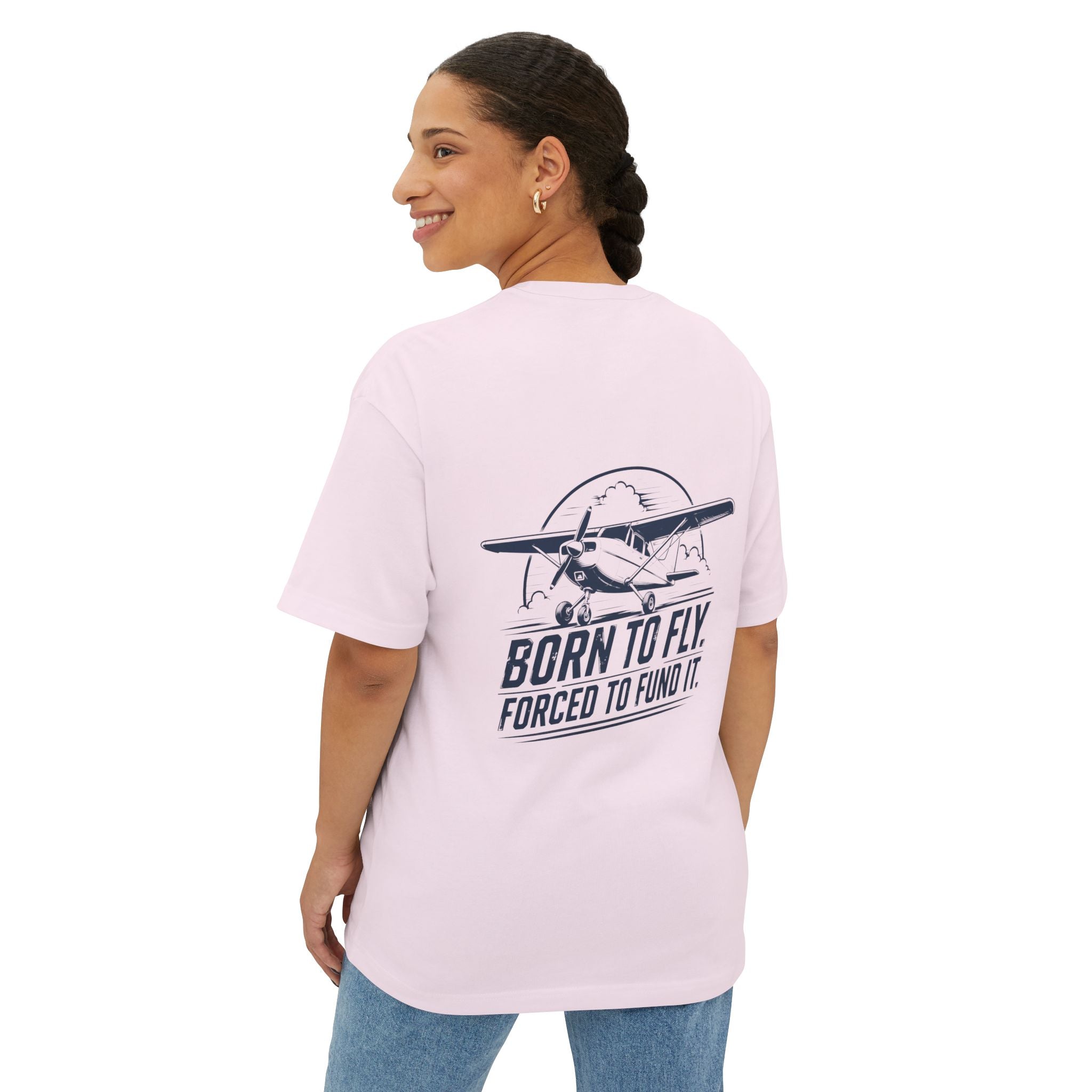Born to Fly Forced to Fund It T-Shirt | Airplane Pilot Tee